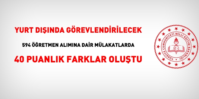 Yurt dışı öğretmenlik mülakatlarında 40 puanlık farklar oluştu
