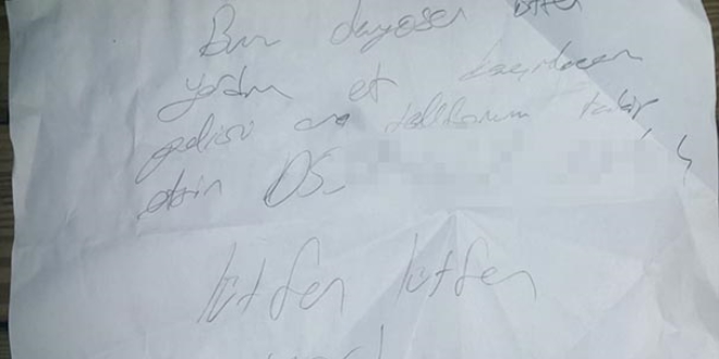 Polisler o notu görünce hemen harekete geçti!