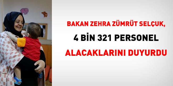 Bakan Zehra Zümrüt Selçuk, 4.321 personel alacaklarını duyurdu