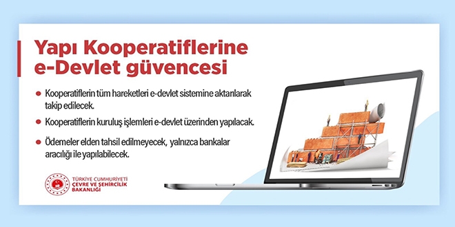 Yapı kooperatif işlemleri e-devlet'te