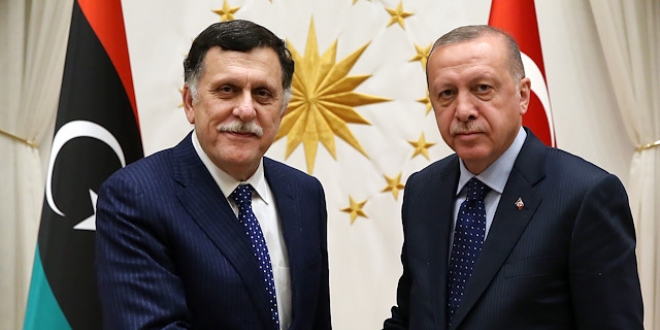 Cumhurbaşkanı Erdoğan, es-Serrac ile görüştü