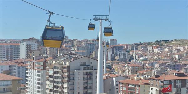 Başkentte teleferik hattında bakım çalışması