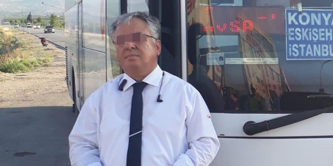 Alkollü otobüs şoförü polisin dikkatinden kaçamadı