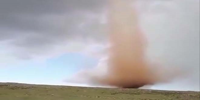 Bingl'de devasa hortum grntlendi