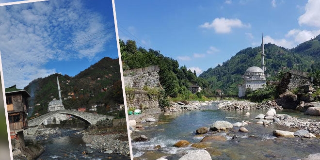 Rize'de 300 yıllık kemer köprü çöktü