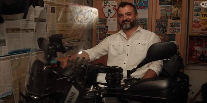 İngilizce öğretmeni motosikletini Evliya Çelebi'nin rotasına sürecek