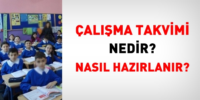 Çalışma takvimi nedir, nasıl hazırlanır?