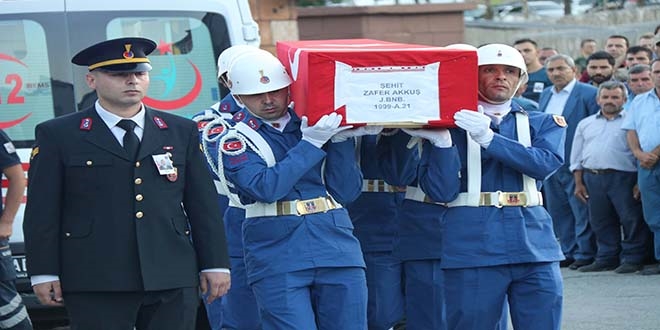 Şehit Binbaşı Zafer Akkuş için tören düzenlendi