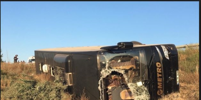 Eskişehir'de otobüs kazası: 13 yaralı