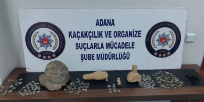 Adana'da tarihi eser kaakl operasyonu