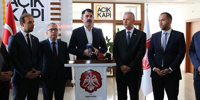 Bakan Kurum'dan Niğde'ye millet bahçesi müjdesi