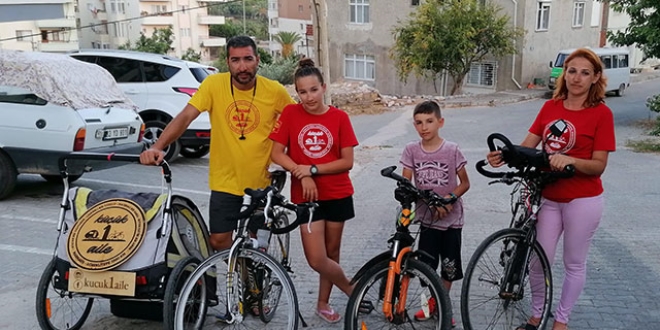 4 kişilik aile 800 kilometreyi geride bıraktı