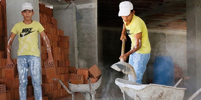 �ampiyon futbolcu har�l���n� in�aatlarda ��kar�yor