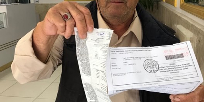 Hiç gitmediği İzmir'den ceza geldi