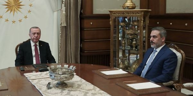 Erdoğan, MİT Başkanı Fidan'ı kabul etti