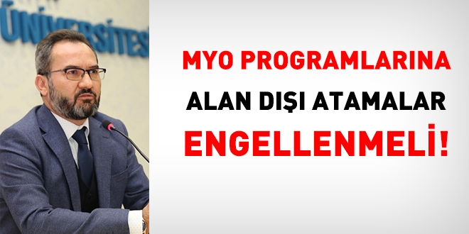 MYO programlarna alan d atamalar engellenmeli!