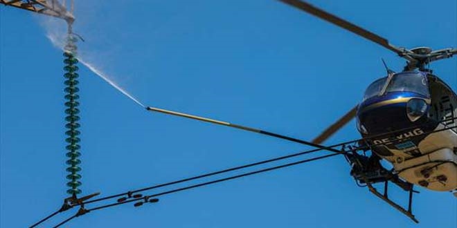 Elektrik hatlarına 'havalı' temizlik
