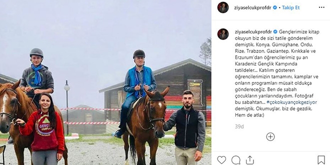 Bakan Sel�uk'tan 'Liseliler �ok okuyor, �ok geziyor' payla��m�