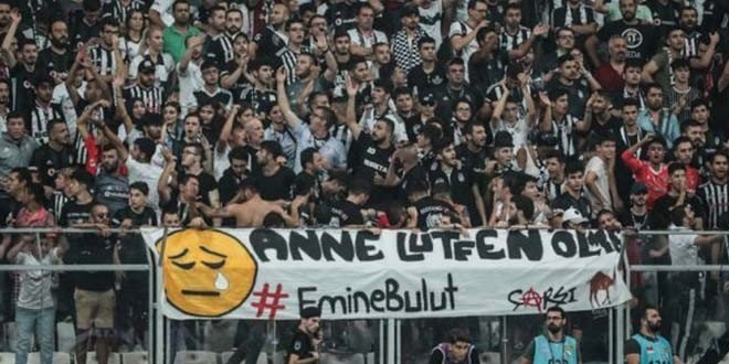 Vodafone Park'ta Emine Bulut için sessiz protesto
