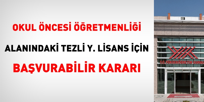 YÖK'ten ilköğretim tezli yüksek lisans programı hakkında eşdeğerlik kararı