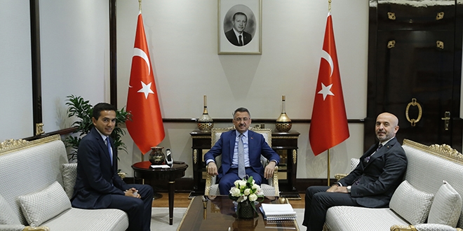 Fuat Oktay, TİSK Başkanı Akkol'u kabul etti