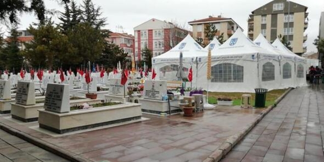Ankara'da ücretsiz taziye çadırı hizmeti 4 noktadan veriliyor