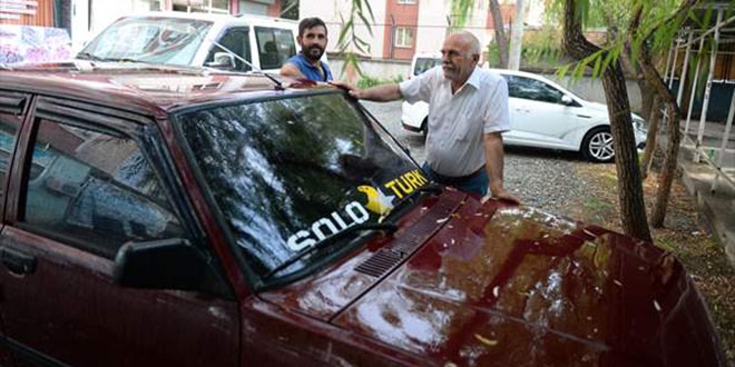 Çalınan otomobiline 4 yıl sonra kavuştu