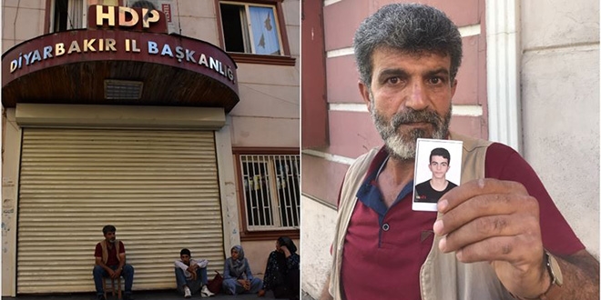 HDP nndeki eyleme katlan baba: Ya olum ya lm