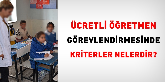 Ücretli öğretmen görevlendirilmesinde uygulanması gereken kriterler ve öncelik durumu nelerdir?