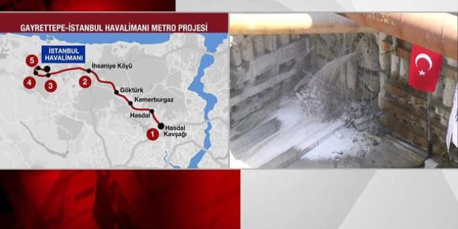 İstanbul havalimanı metrosunda ışık göründü