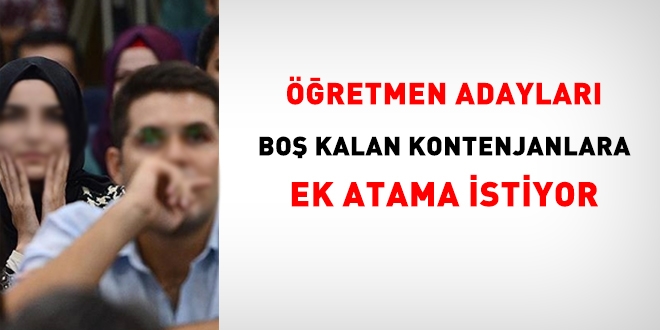 Öğretmen adayları, boş kalan kadrolara ek atama istiyor