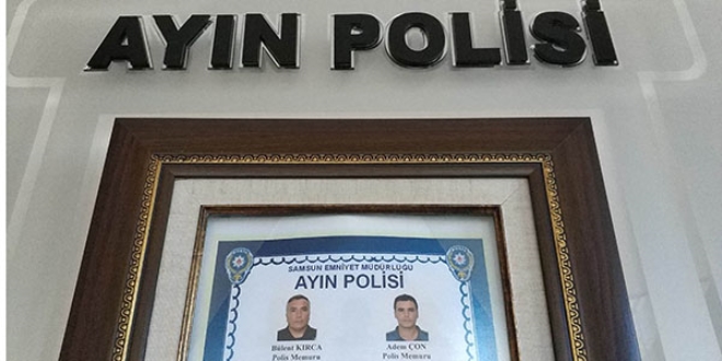 Aile katliamını önleyen polisler 'ayın polisi' seçildi