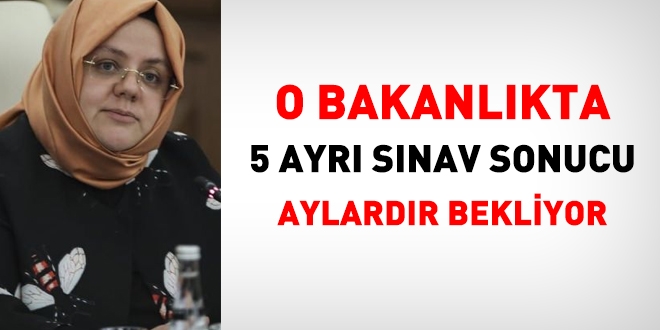 Aile alma ve Sosyal Hizmetler Bakanl, 5 ayr snav sonucunu aylardr bekletiyor