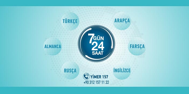 'YİMER 6 dilde 7/24 hizmet veriyor'