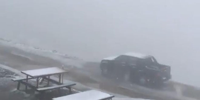 O bölgeye mevsimin ilk karı yağdı