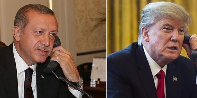 Erdoan, Trump ile telefonda grt