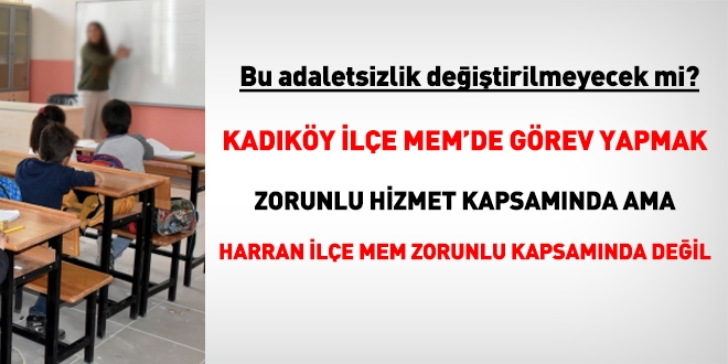 MEB Hizmet Puanı ve Yer Değiştirme adaletsizliğine el atmalı!