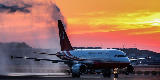 Cumhurba�kan� Erdo�an T�rkiye'ye hareket etti