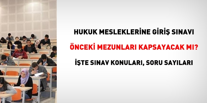 Hakim adayl���, avukatl�k ve noterlik s�nav�nda, soru alanlar� belli oldu