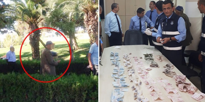 Dilencinin üzerinden 8 bin lira çıktı