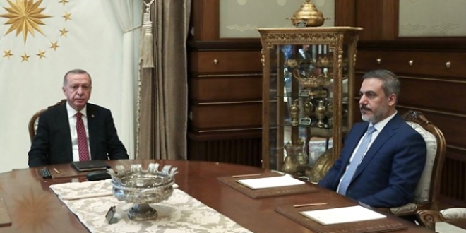 Erdoğan, MİT Başkanı Fidan'ı kabul etti