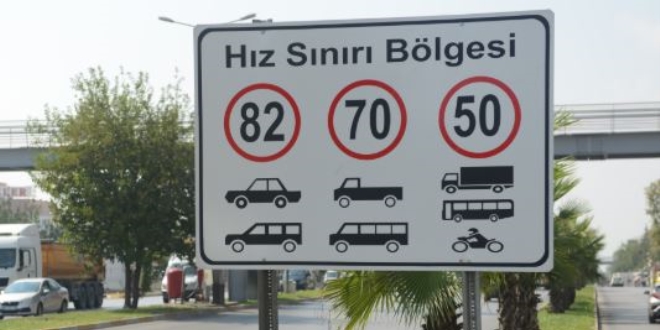 Antalya'da hız sınırı yükseltildi