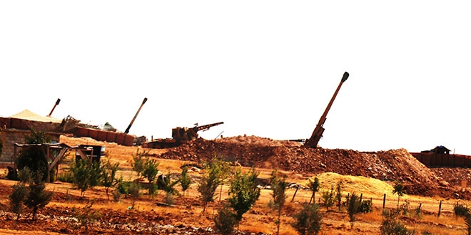 Fırtına obüslerinin namluları çevrildi, Mehmetçik el tetikte bekliyor