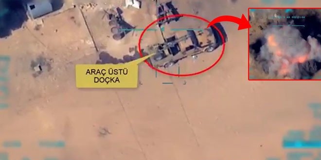 Teröristlere ait doçka araç böyle vuruldu