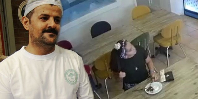 Para ödememek için tatlı tabağına kıl bıraktı