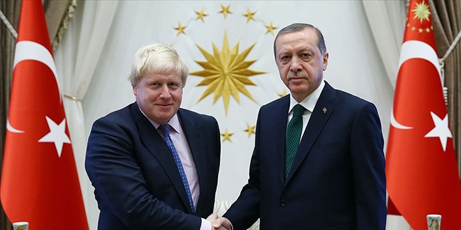 Erdo�an, Ba�bakan Johnson ile telefonda g�r��t�