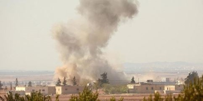 YPG/PKK'lı teröristlerden Azez'e havan saldırısı