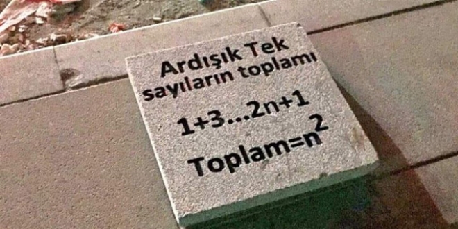 Başkent'te kaldırımlara formüller yazıldı