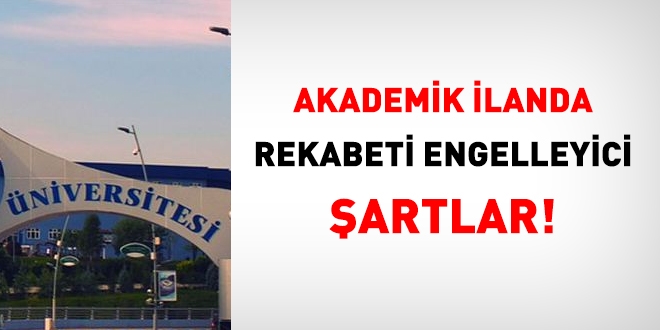 Karabk niversitesi aratrma grevlisi ilannda rekabeti engelleyici artlar!