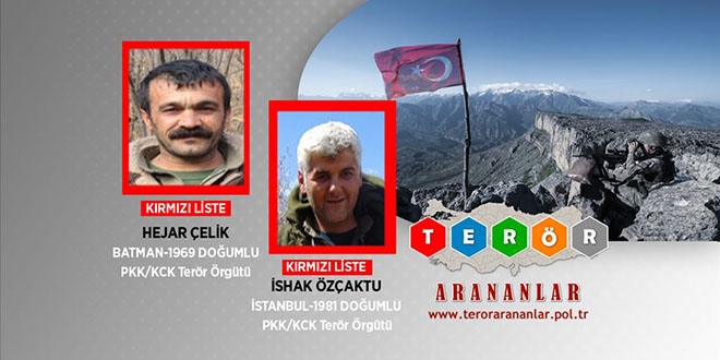 PKK'ya st dzey darbe... Krmz listedeki 2 terrist ldrld